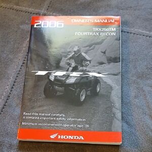 Honda TRX250TM FourTrax Recon Owner's Manual - Red